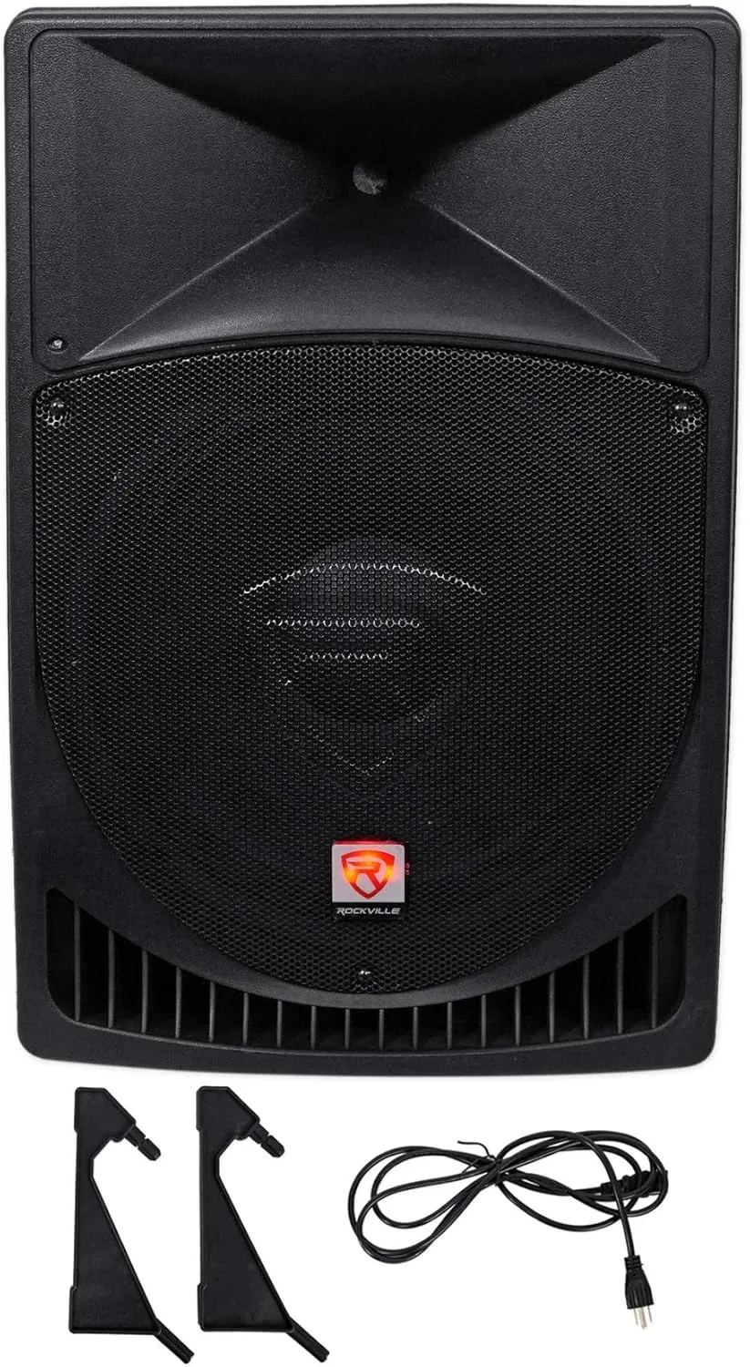 Rockville RPG15 15" Professional Powered Active 1,000 Watt 2-Way DJ PA Speaker