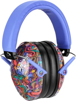 ROHEAR 032 Kids Ear Protection Safety Muffs, NRR 25dB Noise Blocking Earmuffs for Monster Trucks, Autism, Studying, Protective Ear Defenders for Toddler Children Teens - SYMBOL MUSIC