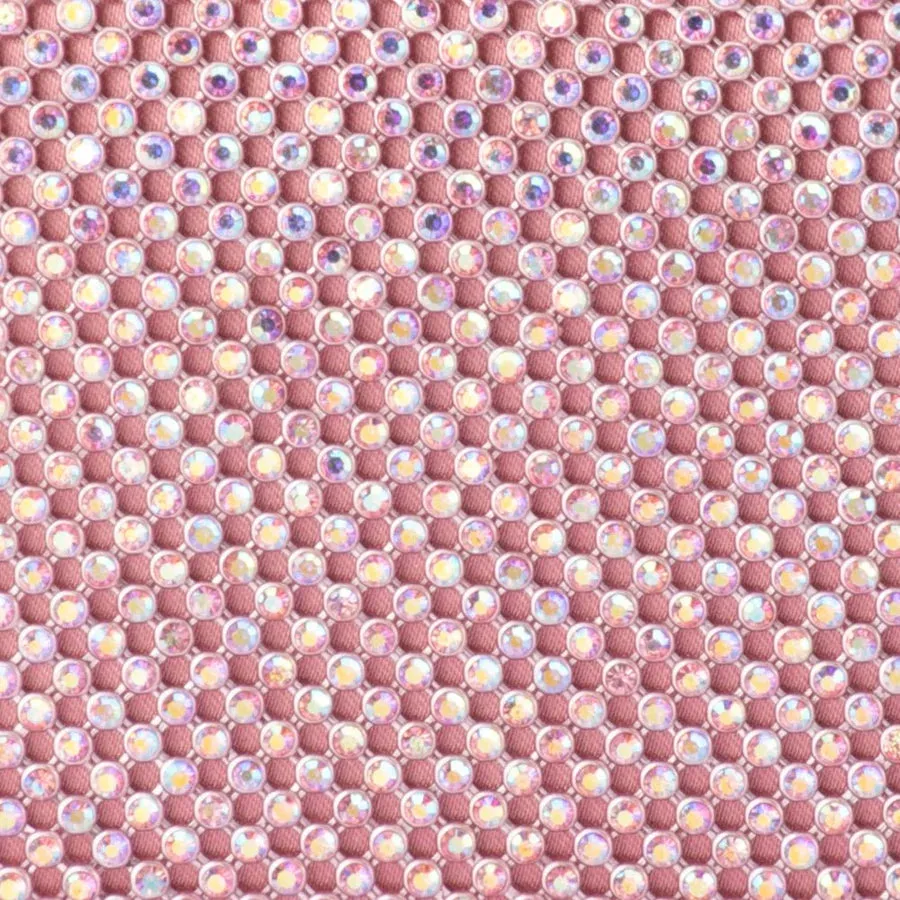 Ronny Crystal Mesh Clutch - Pink