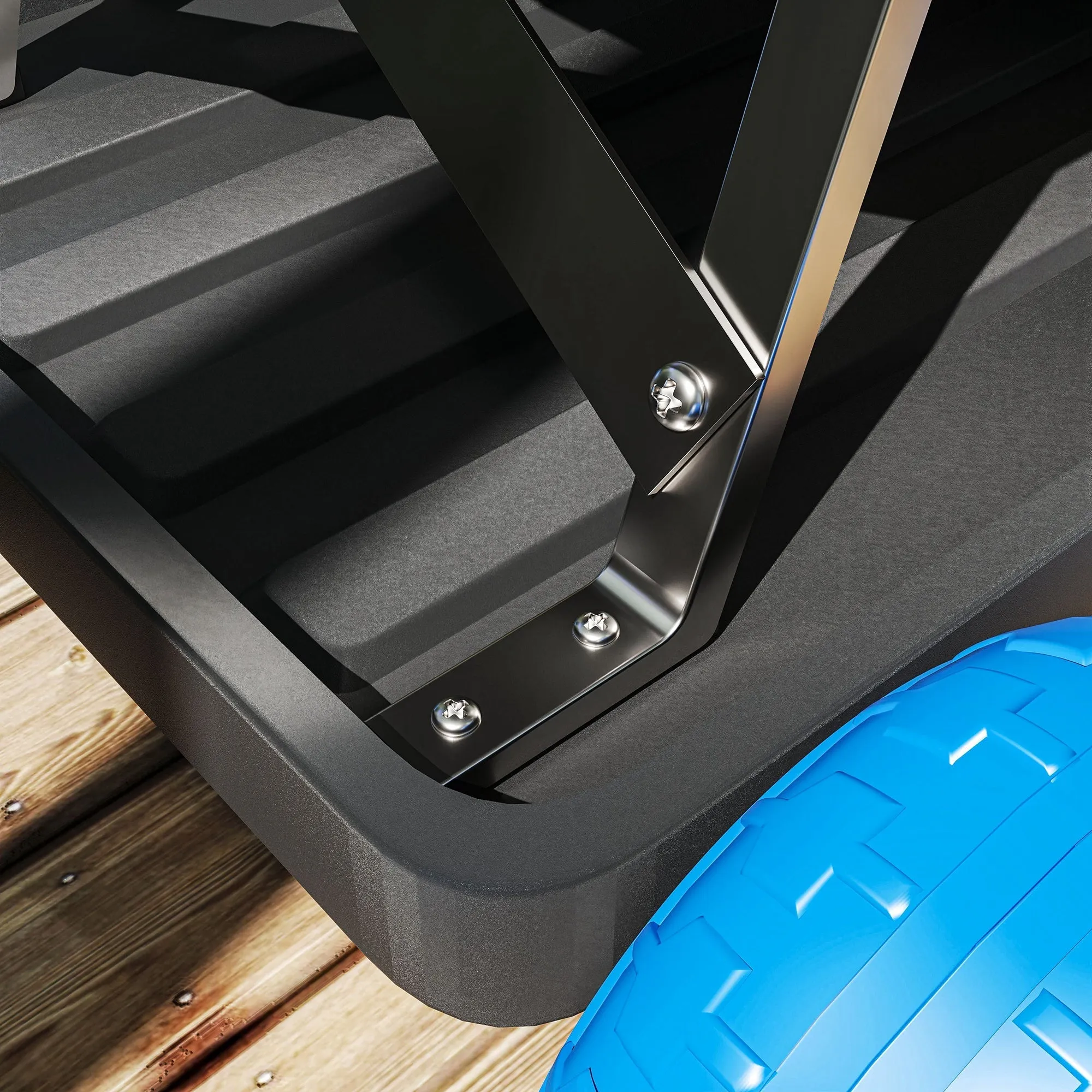 Rootz Garden Stool Rollable Cart - Gardening Seat - Mobile Tool Tray - Reduces Knees & Back Strain - 50 x 49 x 32 cm