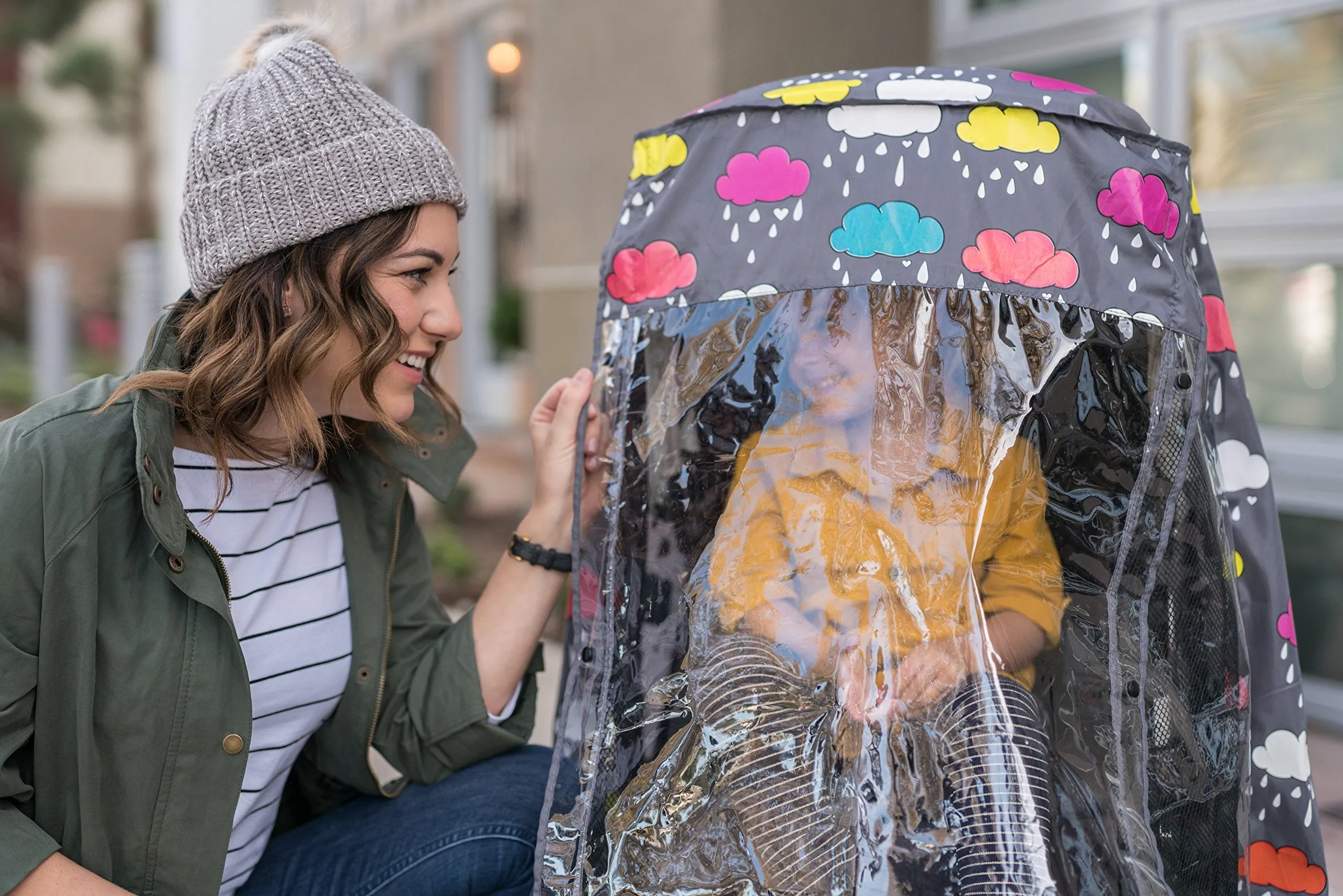Rosie Pope ROSIE POPE Color Changing Stroller Rain Cover - Clouds