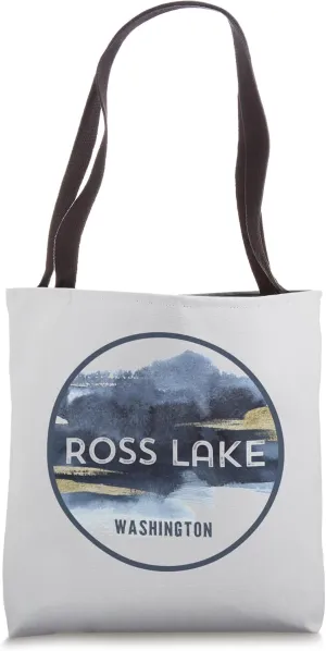 Ross Lake, North Cascades National Park Watercolor Design Tote Bag