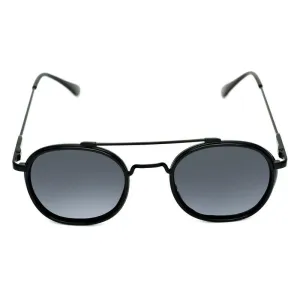 Round Black And Black Sunglasses For Men And Women-Unique and Classy
