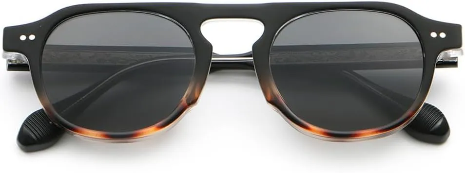 round frame sunglasses for women retro sun glasses for men CP acetate female decoration uv400(Black,One Size)