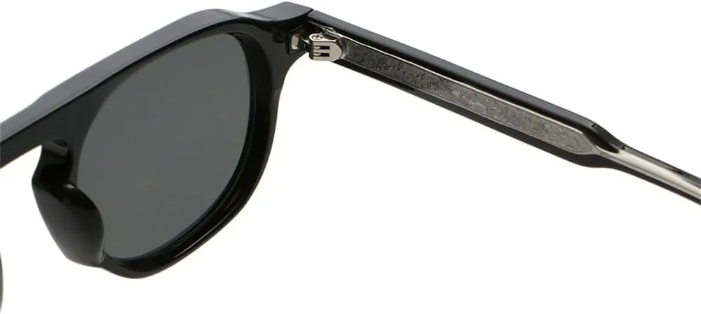 round frame sunglasses for women retro sun glasses for men CP acetate female decoration uv400(Black,One Size)