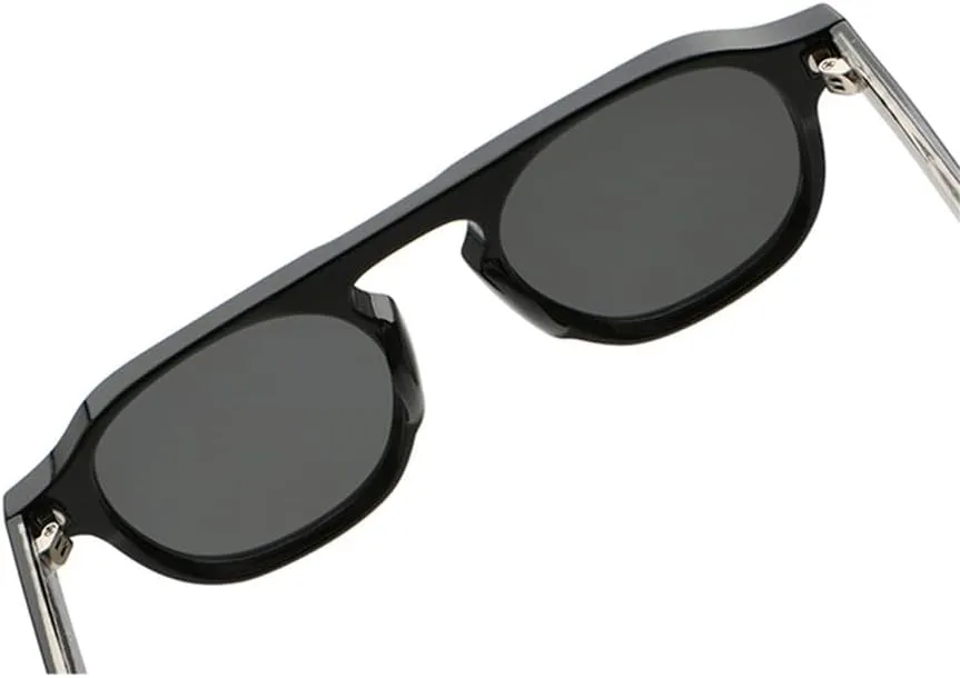 round frame sunglasses for women retro sun glasses for men CP acetate female decoration uv400(Black,One Size)