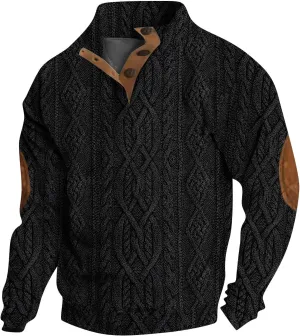 RTTUIOP Men's Henley Pullover V Neck Sweatshirts Long Sleeve Shirts Fashion Casual Loose Fit Button Up Pullovers Sweaters