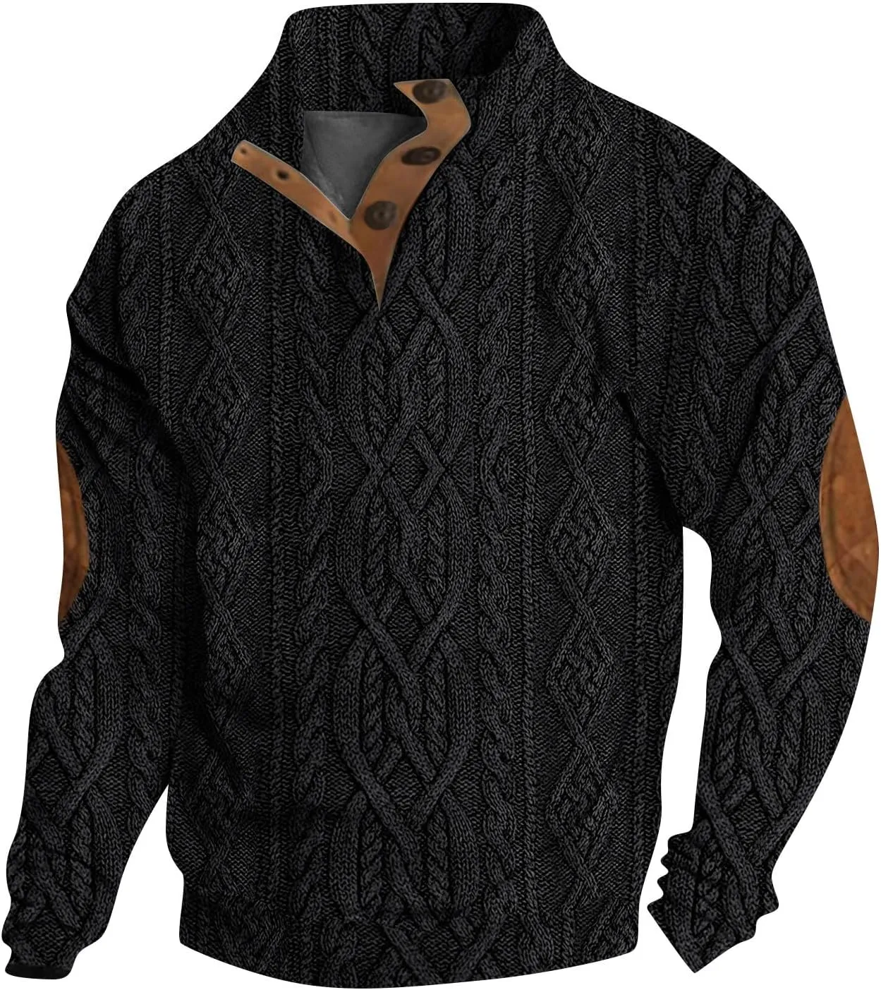 RTTUIOP Men's Henley Pullover V Neck Sweatshirts Long Sleeve Shirts Fashion Casual Loose Fit Button Up Pullovers Sweaters