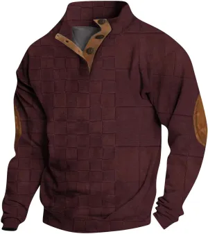 RTTUIOP Men's Henley Pullover V Neck Sweatshirts Long Sleeve Shirts Fashion Casual Loose Fit Button Up Pullovers Sweaters