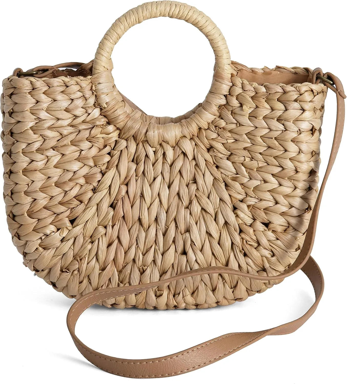 Rutledge & King Straw Crossbody Bag - Straw Bag with Handle - Straw Purse