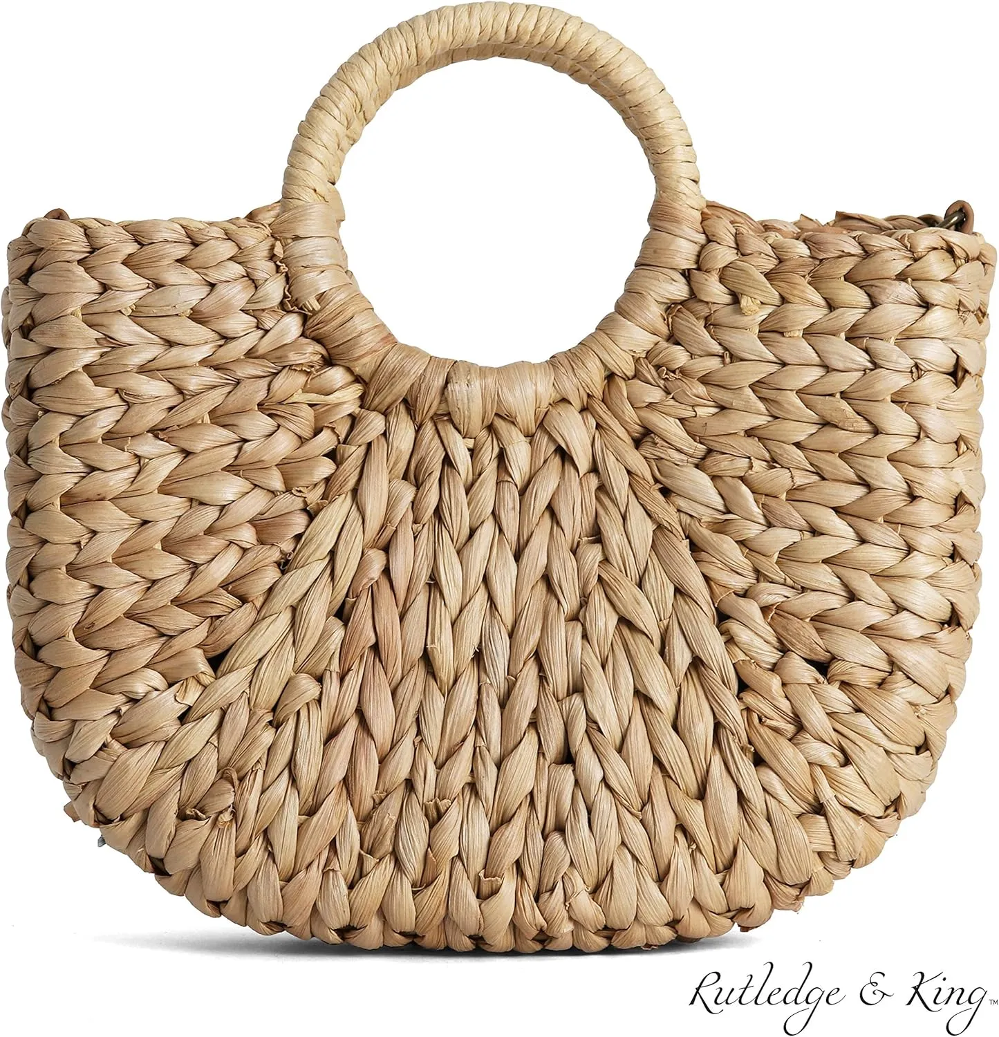 Rutledge & King Straw Crossbody Bag - Straw Bag with Handle - Straw Purse