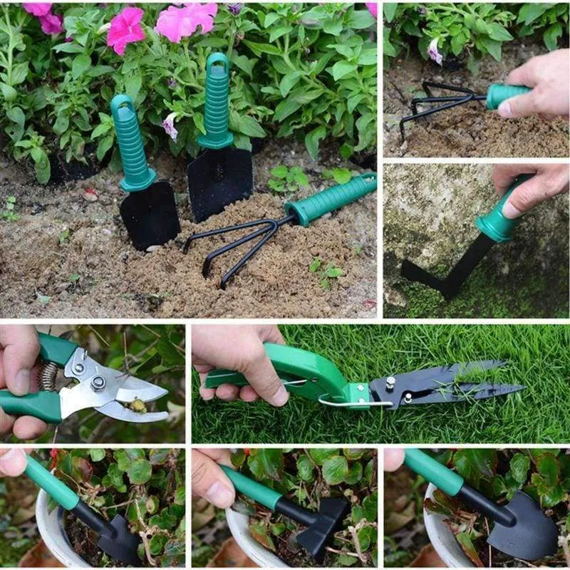 Rynx | WINOMO 10-pc. Garden Tool Set Rustproof Lightweight Garden Tool Set Garden Supplies Garden Tool Set for Cutting Weeding