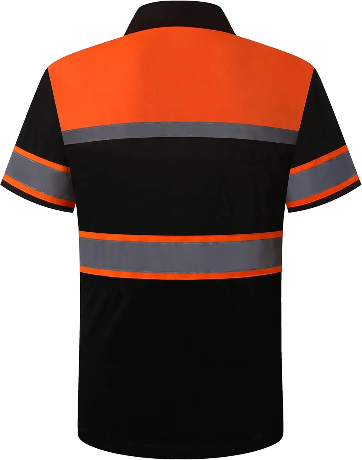Safety Shirts for Men,High Reflective Men Polo Shirts with Pocket,Short Sleeve Workwear Breathable