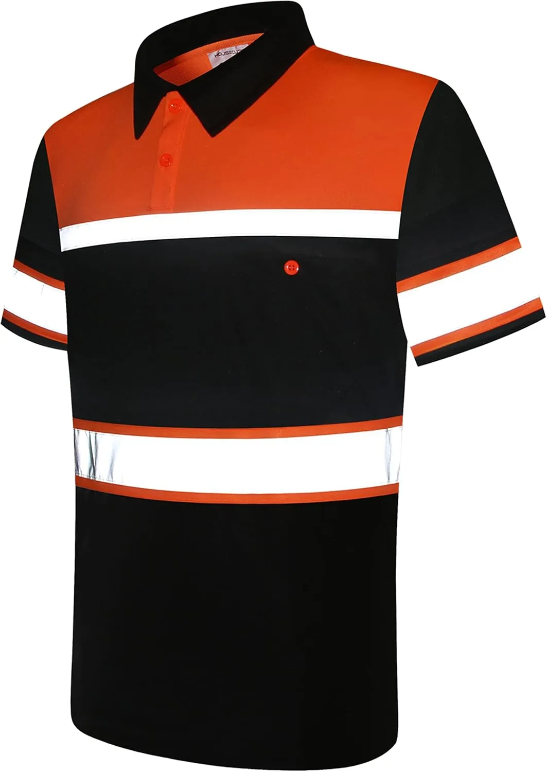 Safety Shirts for Men,High Reflective Men Polo Shirts with Pocket,Short Sleeve Workwear Breathable