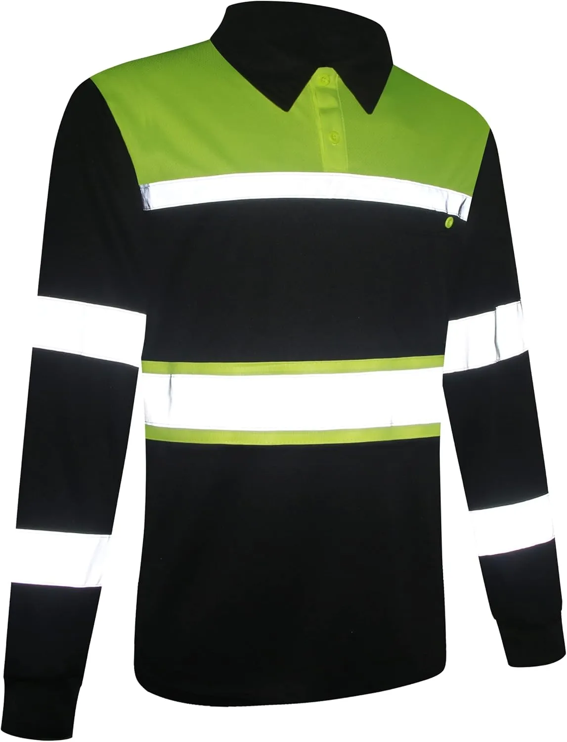 Safety Shirts for Men,High Reflective Men Polo Shirts with Pocket,Short Sleeve Workwear Breathable
