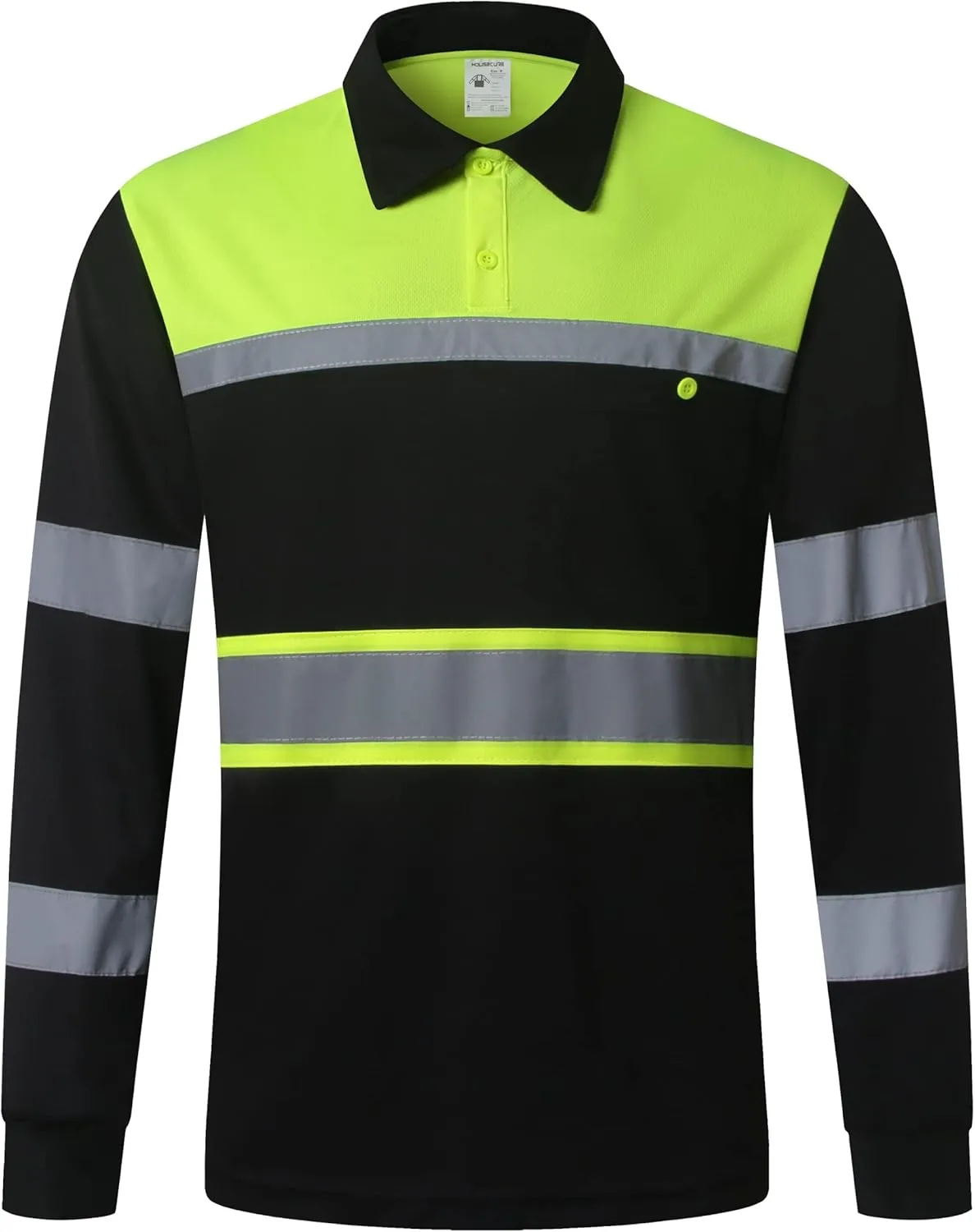 Safety Shirts for Men,High Reflective Men Polo Shirts with Pocket,Short Sleeve Workwear Breathable