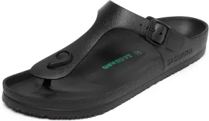 SAGUARO Men's Women's Comfort Double Buckle Sandals Lightweight Adjustable EVA Sandals with Rubble Sole