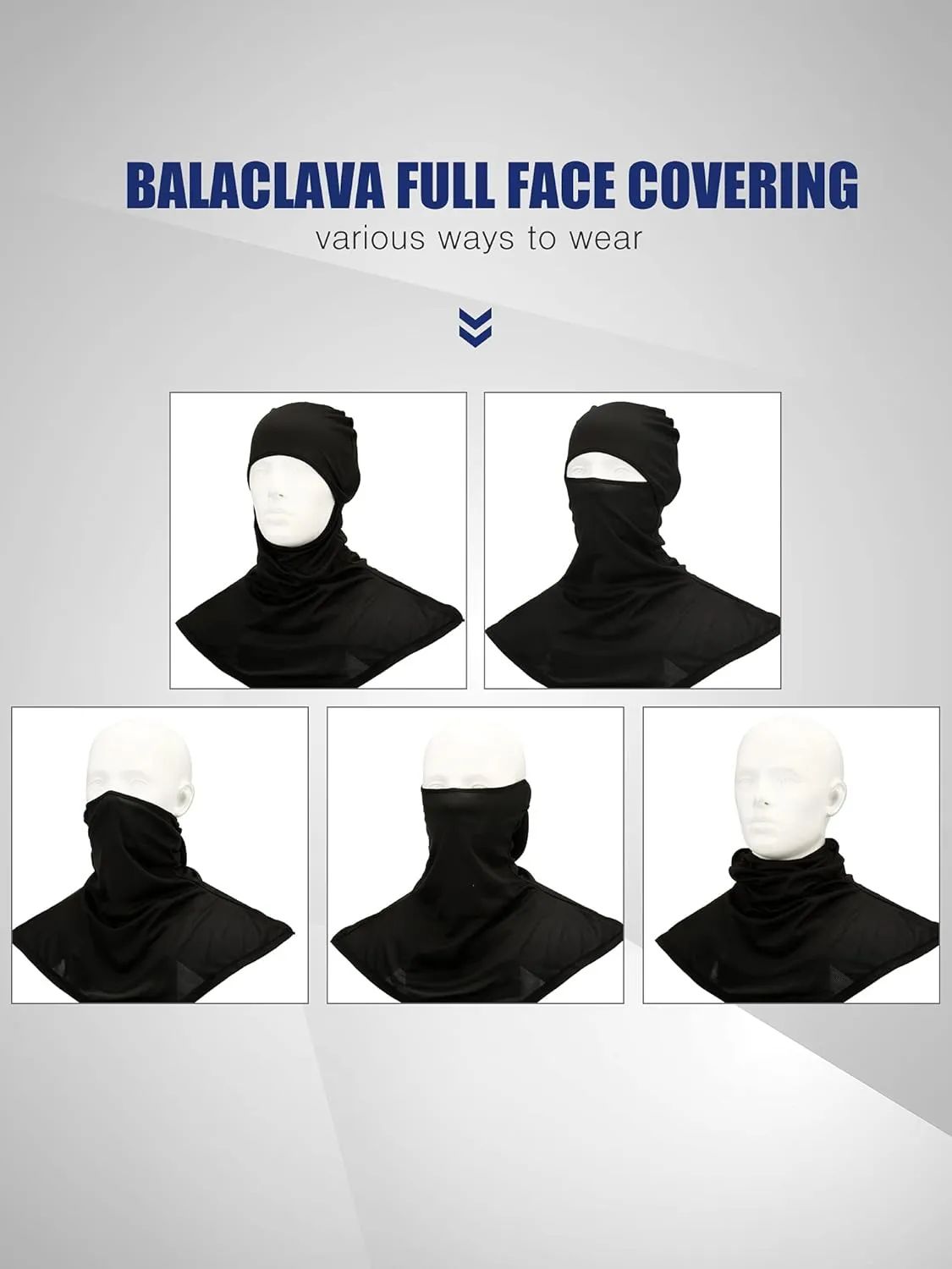SATINIOR 3 Piece Balaclava Face Cover Sun Protection Neck Cover Summer Balaclava Motorcycle Face Mask for Men Women