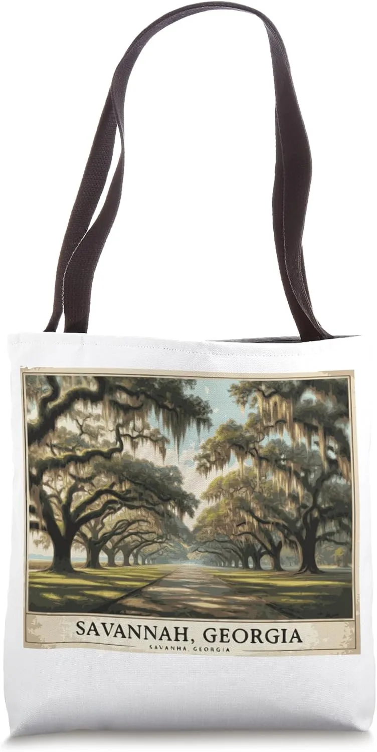 Savannah Georgia Wormsloe Historical Park Tote Bag