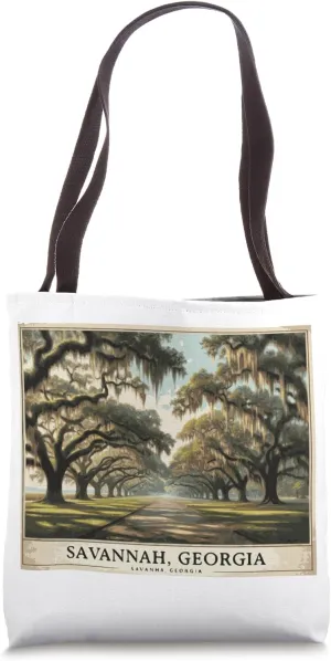 Savannah Georgia Wormsloe Historical Park Tote Bag