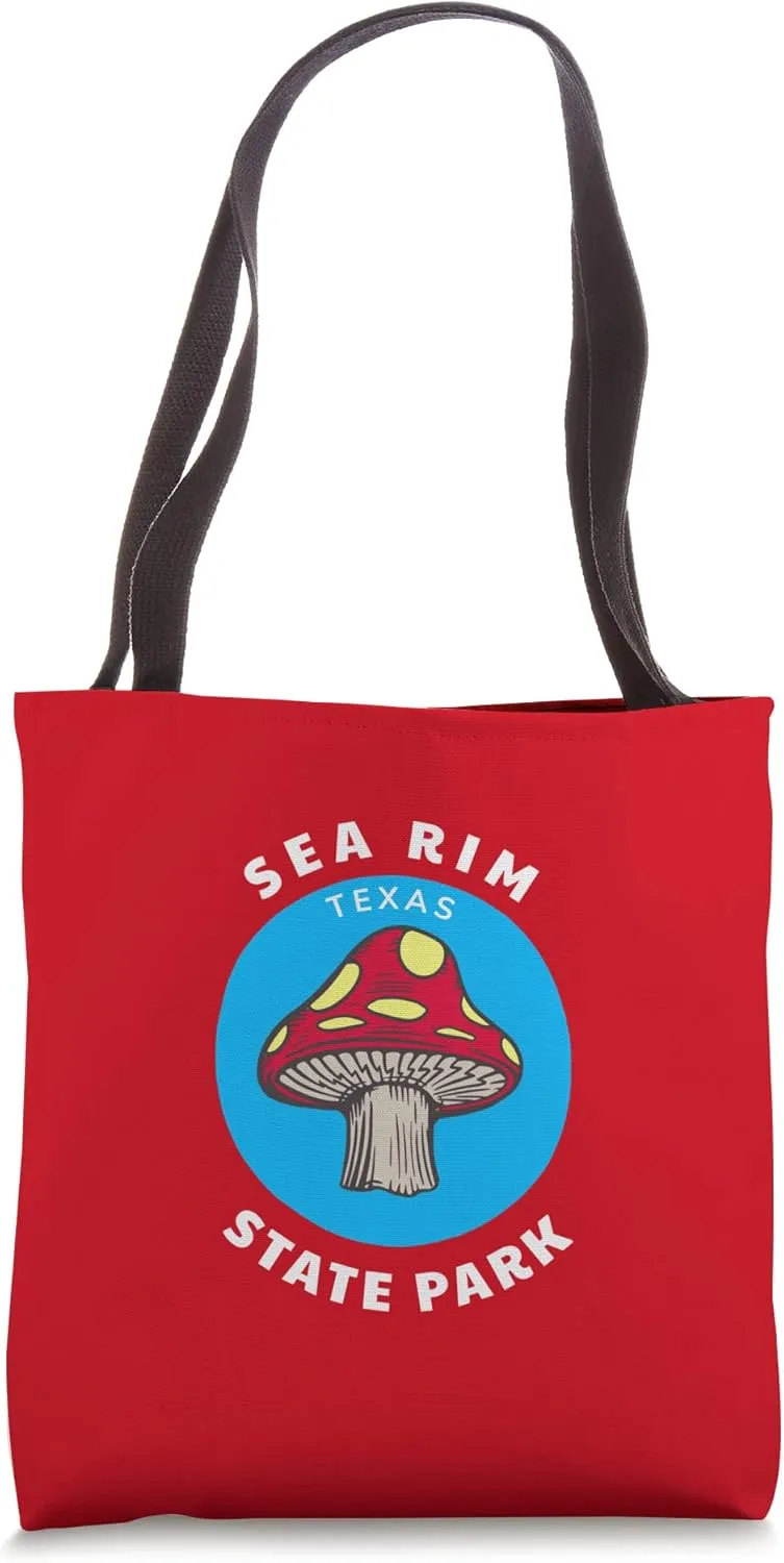Sea Rim State Park Texas TX Mushroom Vacation Souvenir Tote Bag