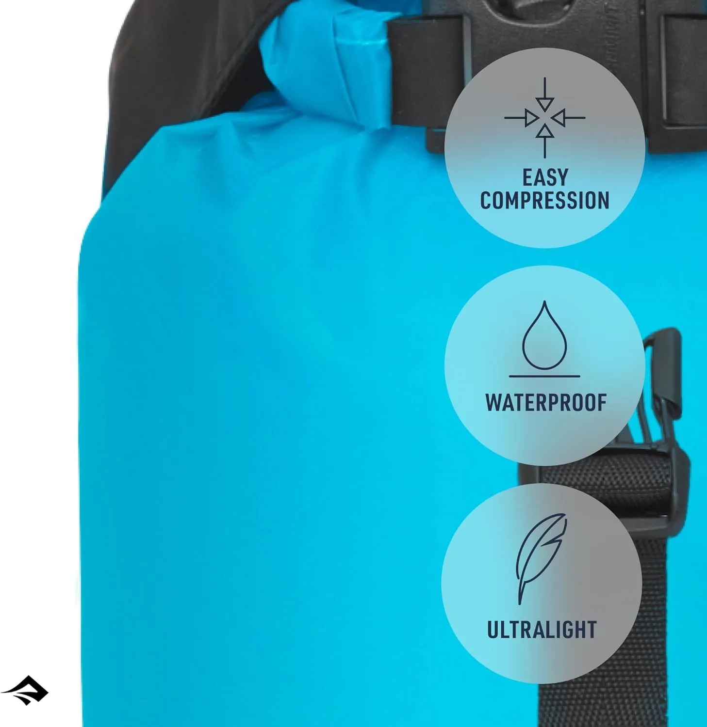 Sea to Summit eVac Ultra-Lightweight Compression Dry Bag, Waterproof Dry Storage, 13 Liter, Atoll Blue