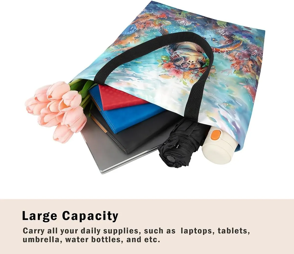 Sea Turtle Canvas Tote Bag
