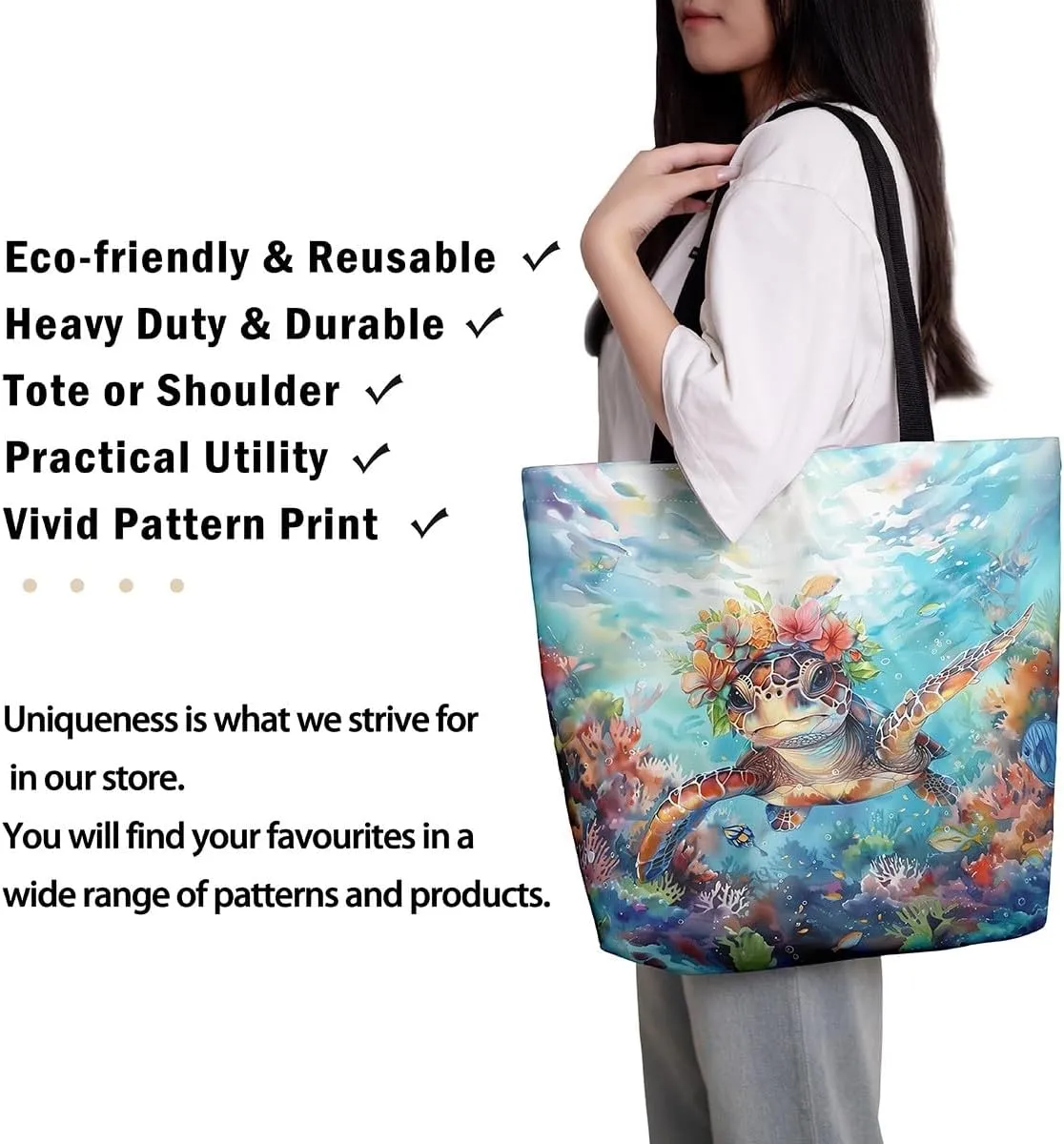 Sea Turtle Canvas Tote Bag