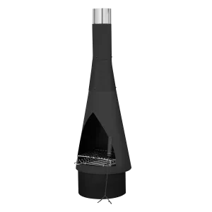 Sealey Dellonda Outdoor Chiminea, Fireplace, Fire Pit, Heater, Durable, Black Steel