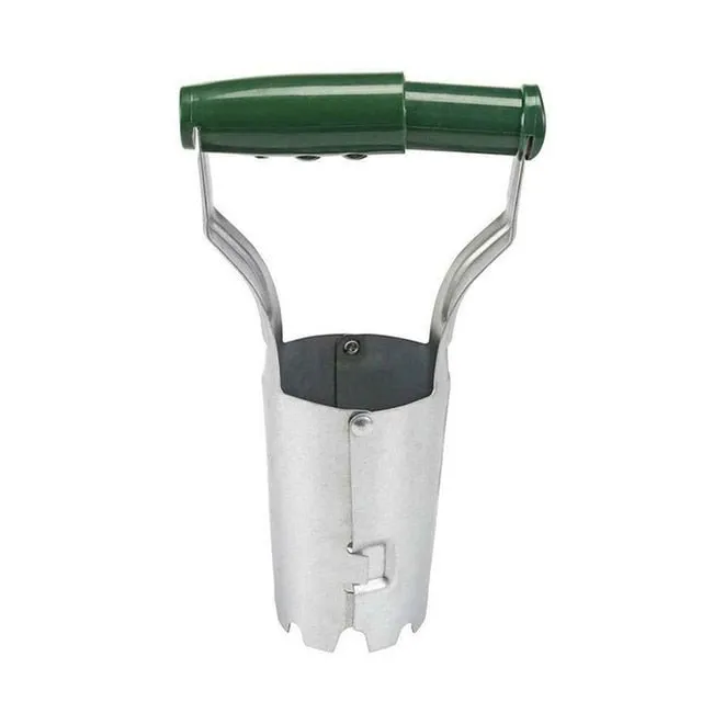 Seedling Transplanter Tool - Bend Free Tool for Planting Bulbs - Automatic Soil Release for Digging/Refilling Hole