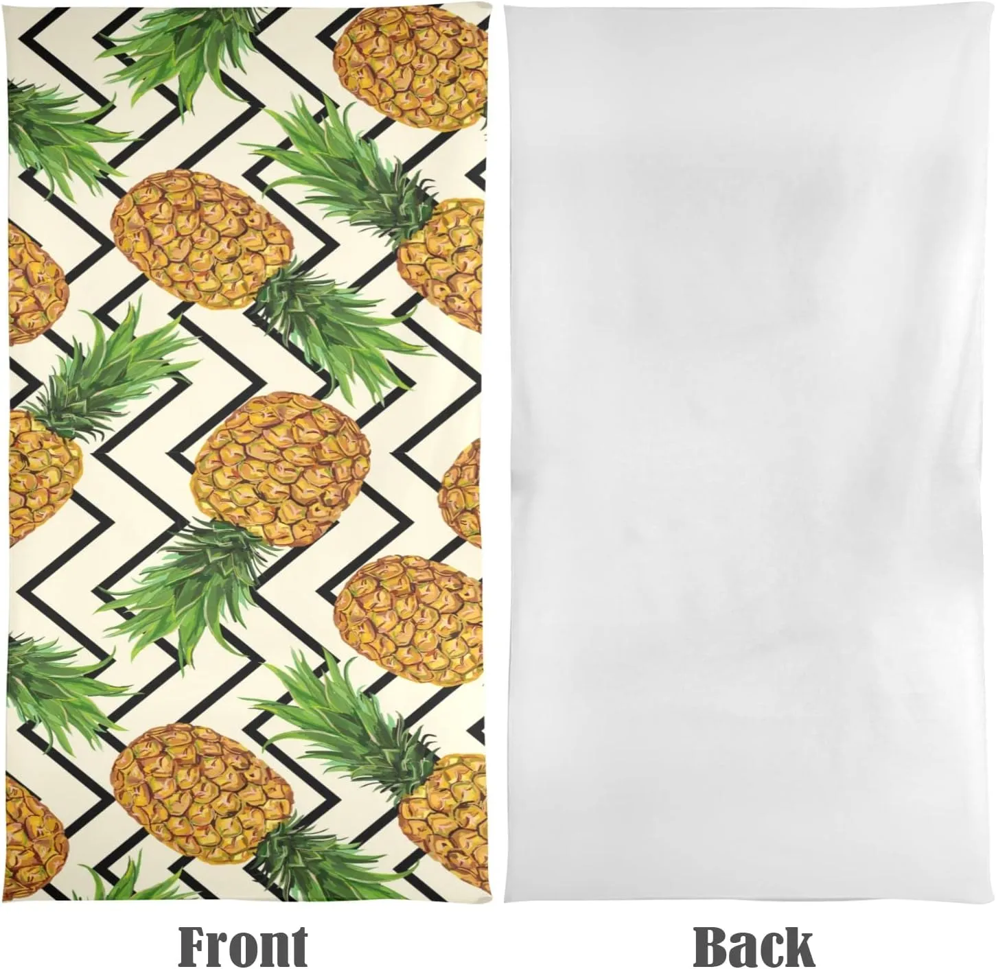 senya Beach Towel Beach Blanket Mat 71”x 31” Pineapples on Beige Pool Towel Portable for Beach Festival Picnic Travel Outdoor Camping