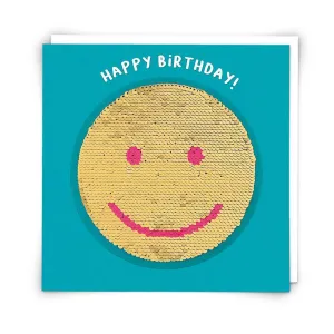 Sequin Smile Birthday Card