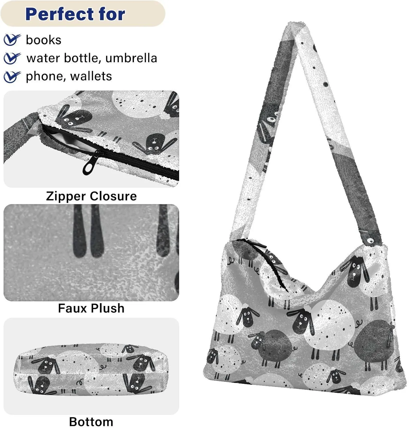 Sheeps Women's Bag, Tote Bag, Book Totes for Women