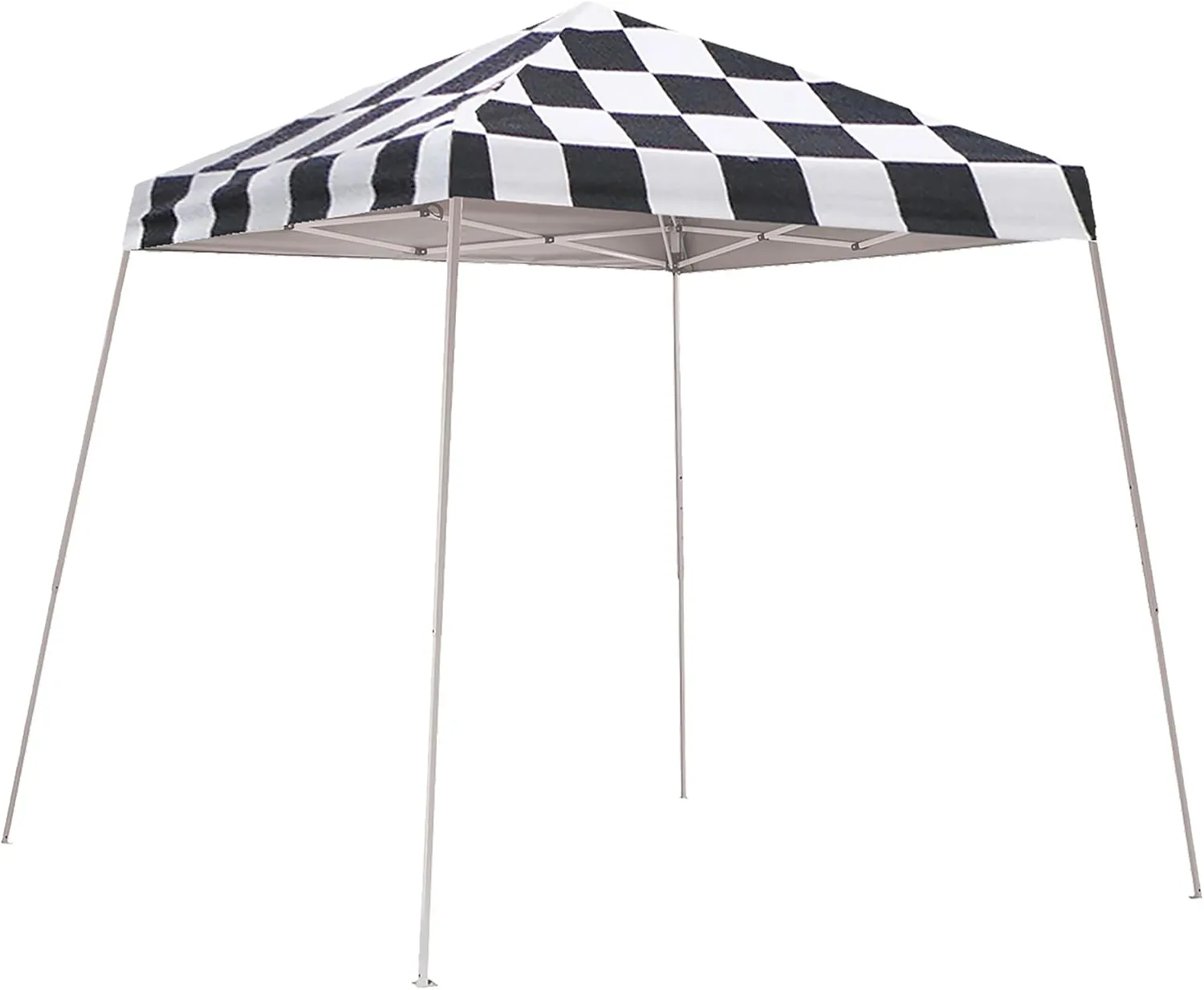 ShelterLogic 8x8 SL Pop-up Canopy, Checkered Flag Cover, Carry Bag