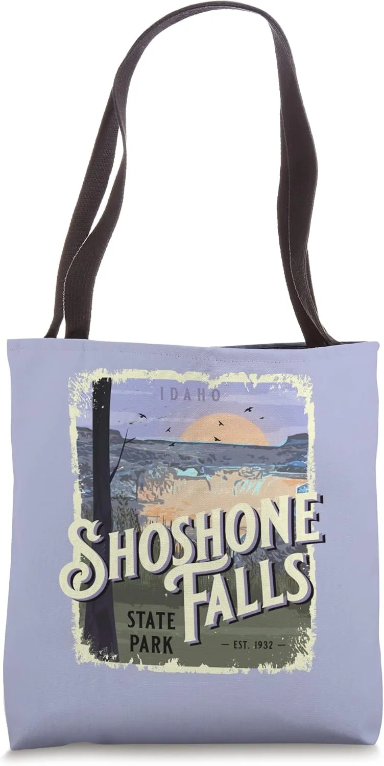 Shoshone Falls State Park Idaho Vintage Travel Souvenir Tote Bag