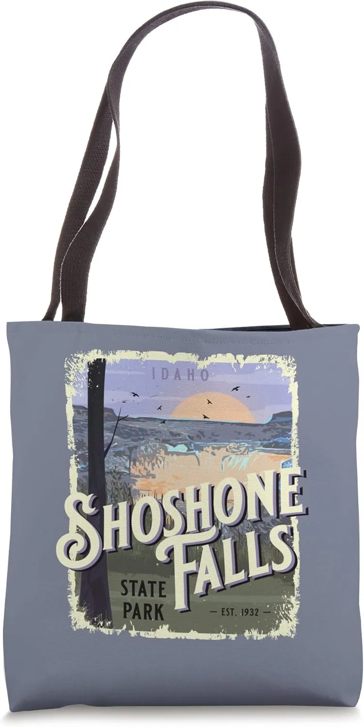 Shoshone Falls State Park Idaho Vintage Travel Souvenir Tote Bag