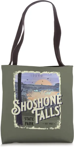 Shoshone Falls State Park Idaho Vintage Travel Souvenir Tote Bag