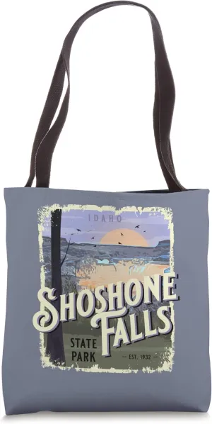 Shoshone Falls State Park Idaho Vintage Travel Souvenir Tote Bag