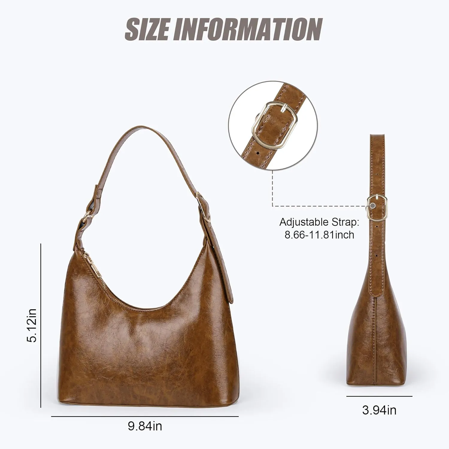 Shoulder Bag for Women Small Retro Vegan Leather Handbags Trendy Purses 2025 Cute Mini Vintage Hobo Underarm Bag