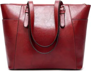 Shoulder Bags Handbags and Purses for Women Smooth PU Leather Top-Handle Bags Totes(Black)