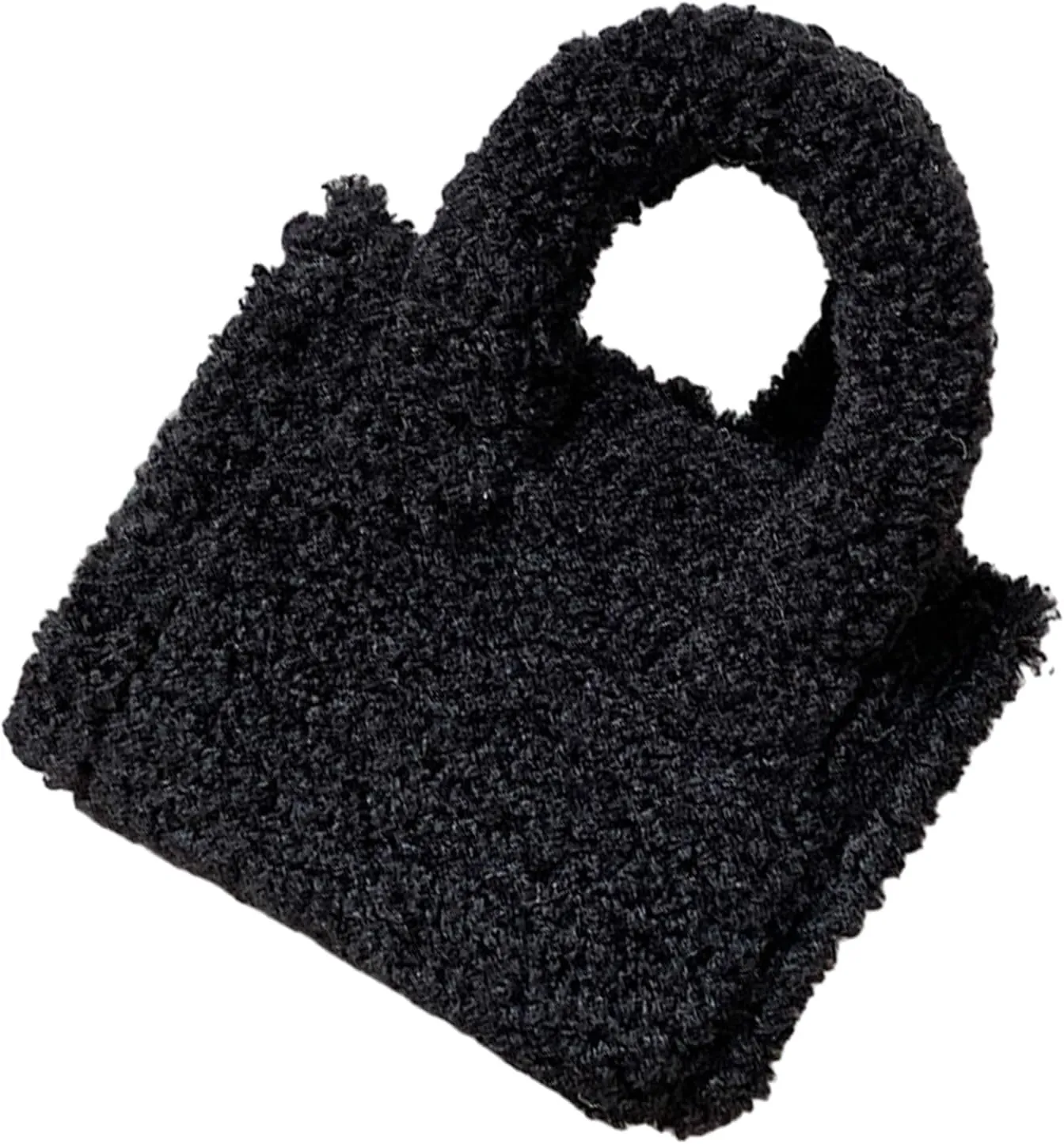 Shoulder Handbag，Autumn Winter Casual Faux Lambwool Fleece Shoulder Bag Soft Plush Crossbody Satchel Fuzzy Small Handbag Purse for Women
