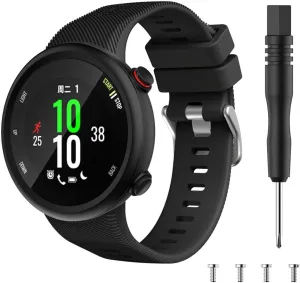 Silicone Strap For Garmin Swim 2 Smart Watch band Sport Wristband for Garmin for Forerunner 45 45s Bracelet Accessories,Black,For Garmin Swim 2