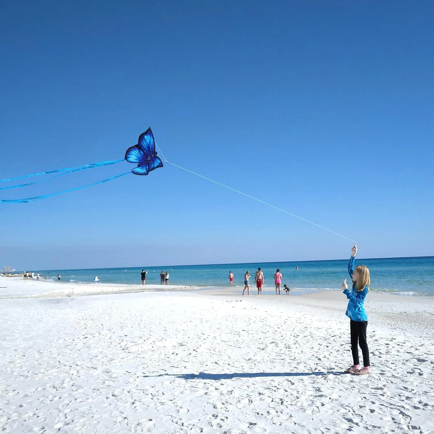 Simxkai Kites for Kids & Adults, Beach Kites, Easy for Fly for Toddlers Ages 3-5 with 300ft Kite String Each Handle