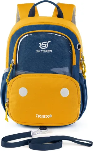 SKYSPER Small Toddler Backpack with Safety Anti-lost Leash Kids Travel Daypack for Preschool Kindergarten for Boys Girls