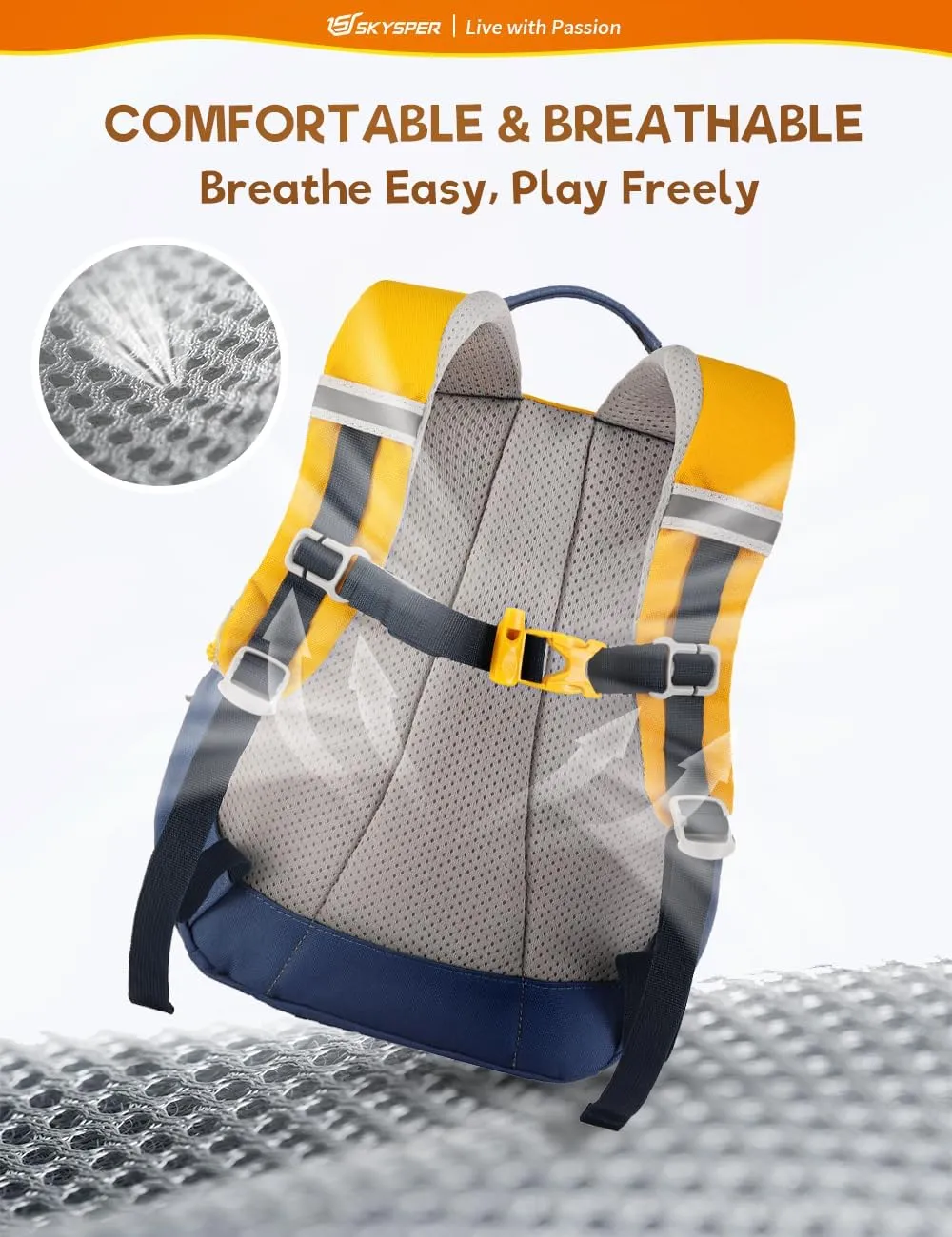 SKYSPER Small Toddler Backpack with Safety Anti-lost Leash Kids Travel Daypack for Preschool Kindergarten for Boys Girls