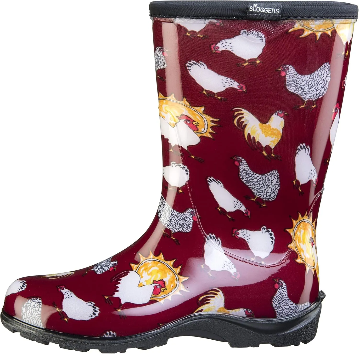 Sloggers Waterproof Garden Rain Boots for Women - Cute Mid-Calf Mud & Muck Boots with Premium Comfort Support Insole
