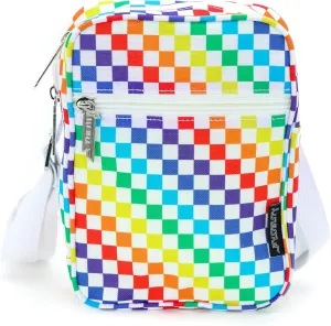 Small Crossbody Bag for Men & Women - Over the Shoulder Bag Sling Checkered Crossbody Bags Festival Concert Bag