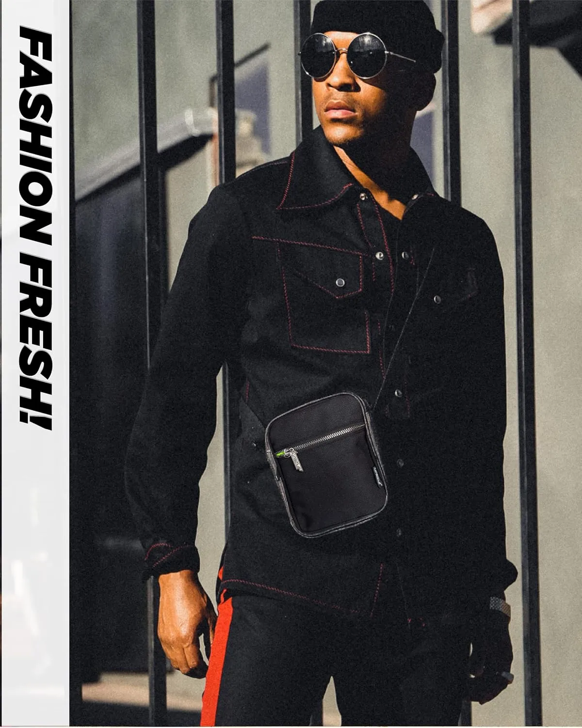 Small Crossbody Bag for Men & Women - Over the Shoulder Bag Sling Checkered Crossbody Bags Festival Concert Bag