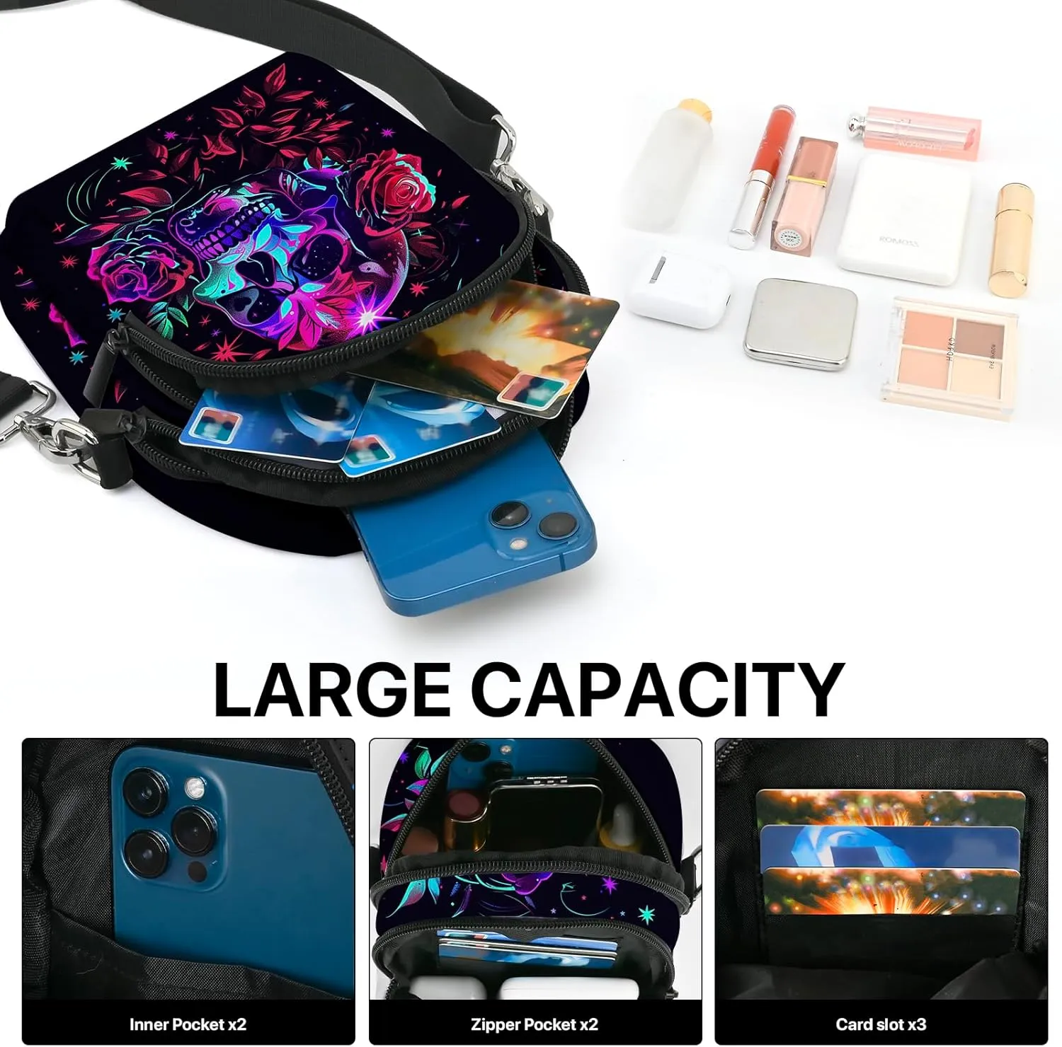 Small Crossbody Bags for Women Waterproof Cell Phone Bag Wallet Purse with Card Slots Adjustable Strap