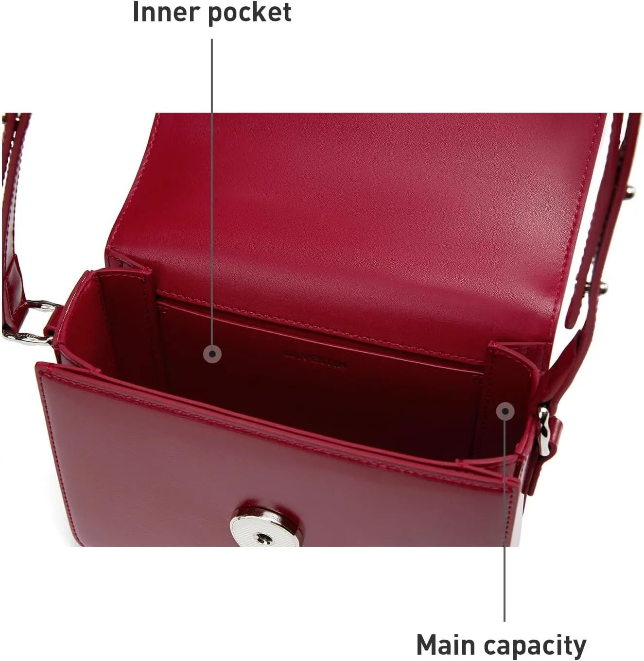 Small Purse Leather Handbags For Women: Black Shoulder Bags Crossbody Bag - Adjustable Straps for Ladies Classic Vacation